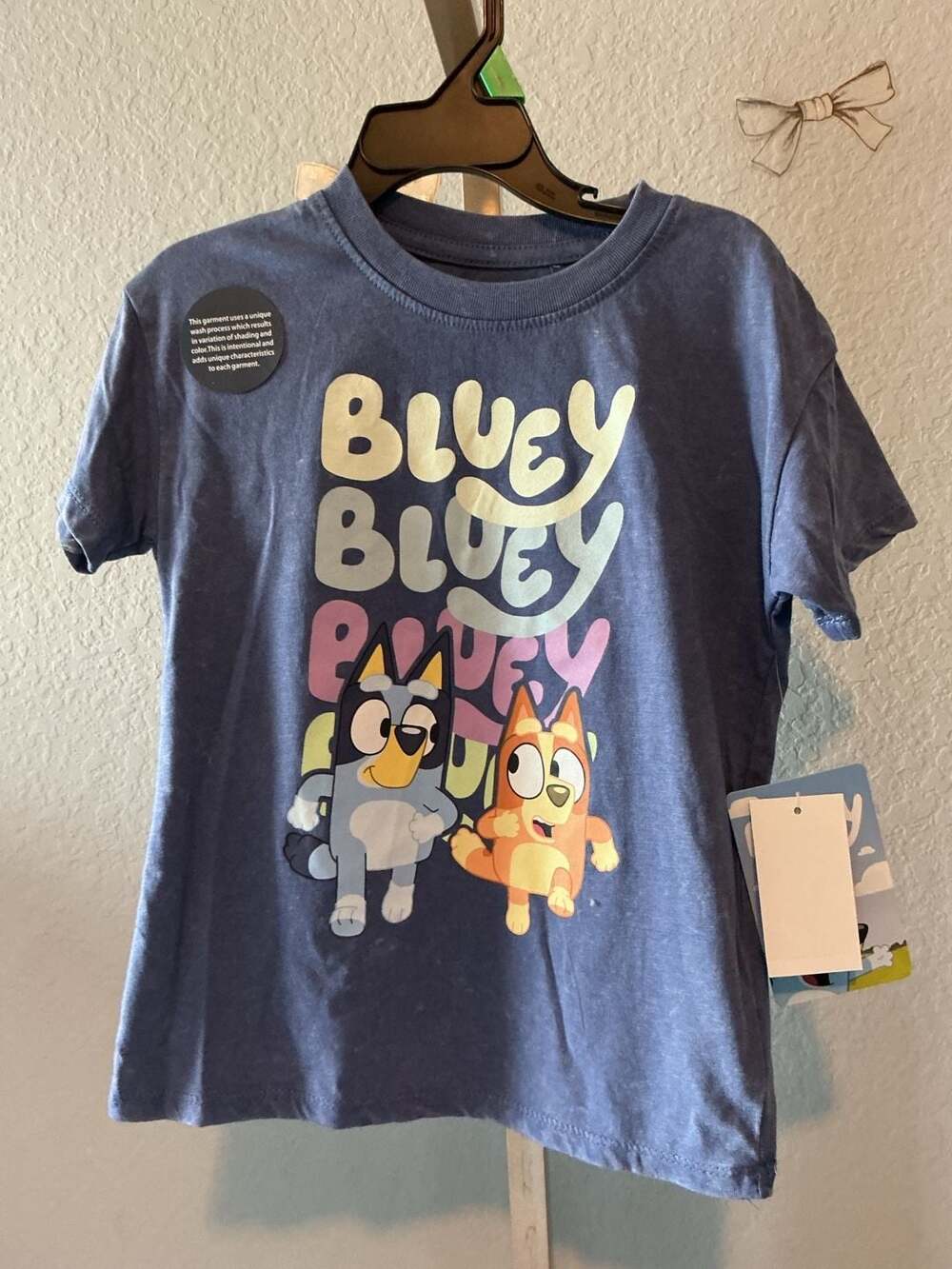 Bluey Graphic T-Shirt Mineral Washed Size 4t